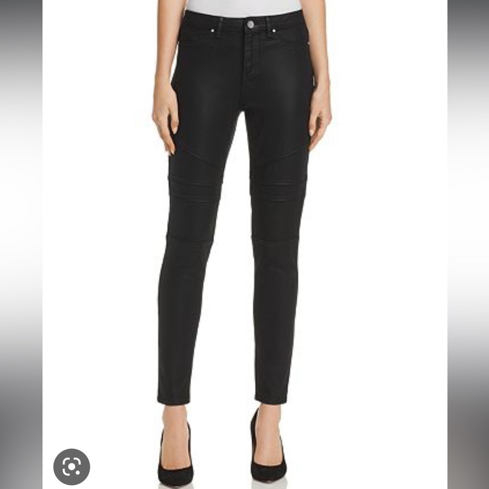 Elie Tahari | Black moto jeans